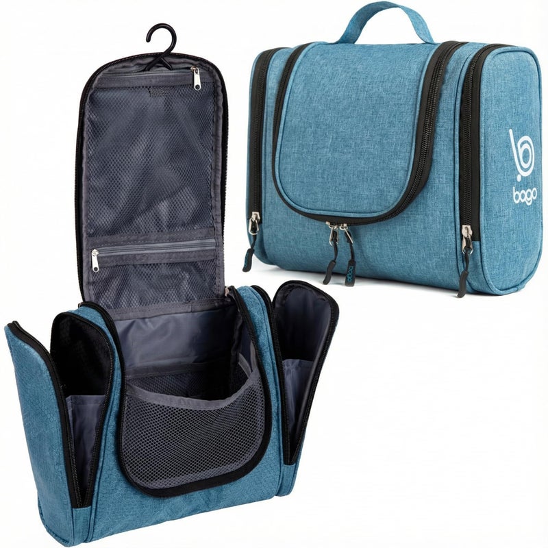 Bago Travel Toiletry Bag for Women and Men - Large Waterproof Hanging Large Toiletry Bag for Bathroom and Travel Bag for Toiletries Organizer -Travel Makeup Bag (SnowBlue) - Image 1